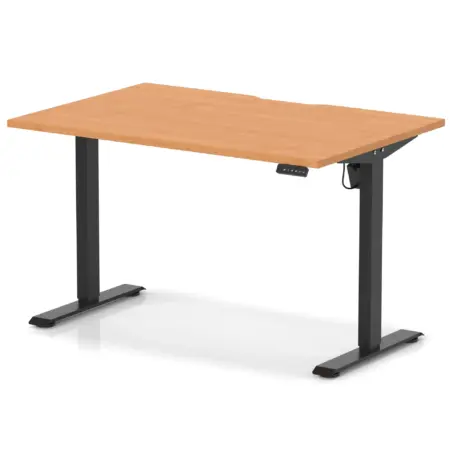 Air Lite Height Adjustable Desk With Scalloped Edge