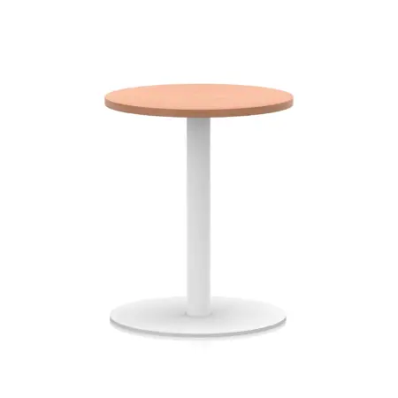 Italia Round Poseur Table White Leg
